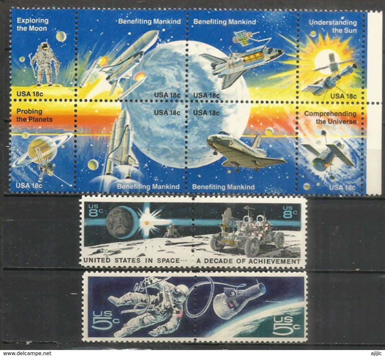 USA. Conquêtes Spatiales Americaines. 12 Timbres Neufs ** - America Del Nord