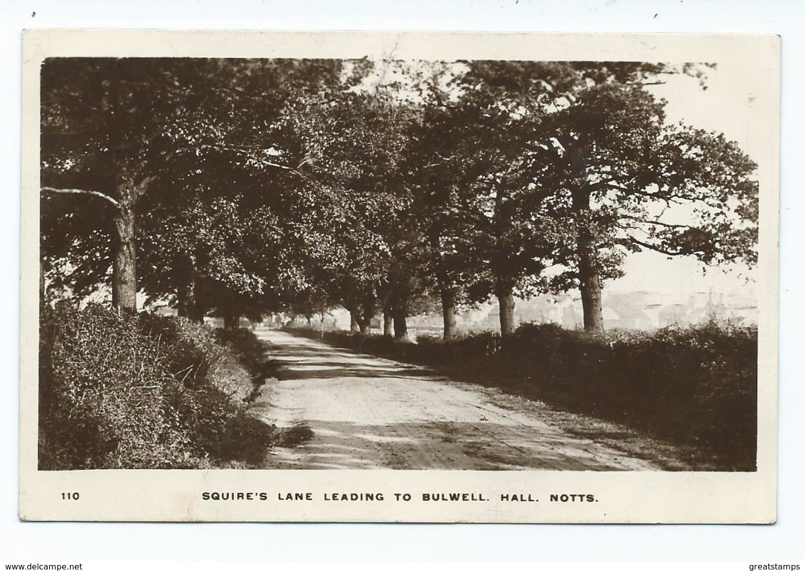 Nottingham Rp Squire's Lane Leading To Bulwell Hall Posted 1912 - Nottingham