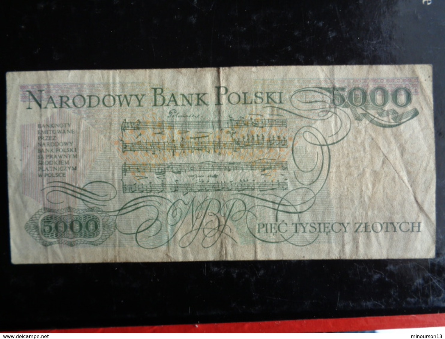 POLOGNE 5000 ZLOTYCH 1982 - FRYDERYK CHOPIN - Pologne