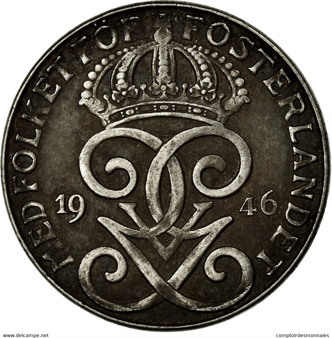 Monnaie, Suède, Gustaf V, 2 Öre, 1946, TB, Iron, KM:811 - Sweden