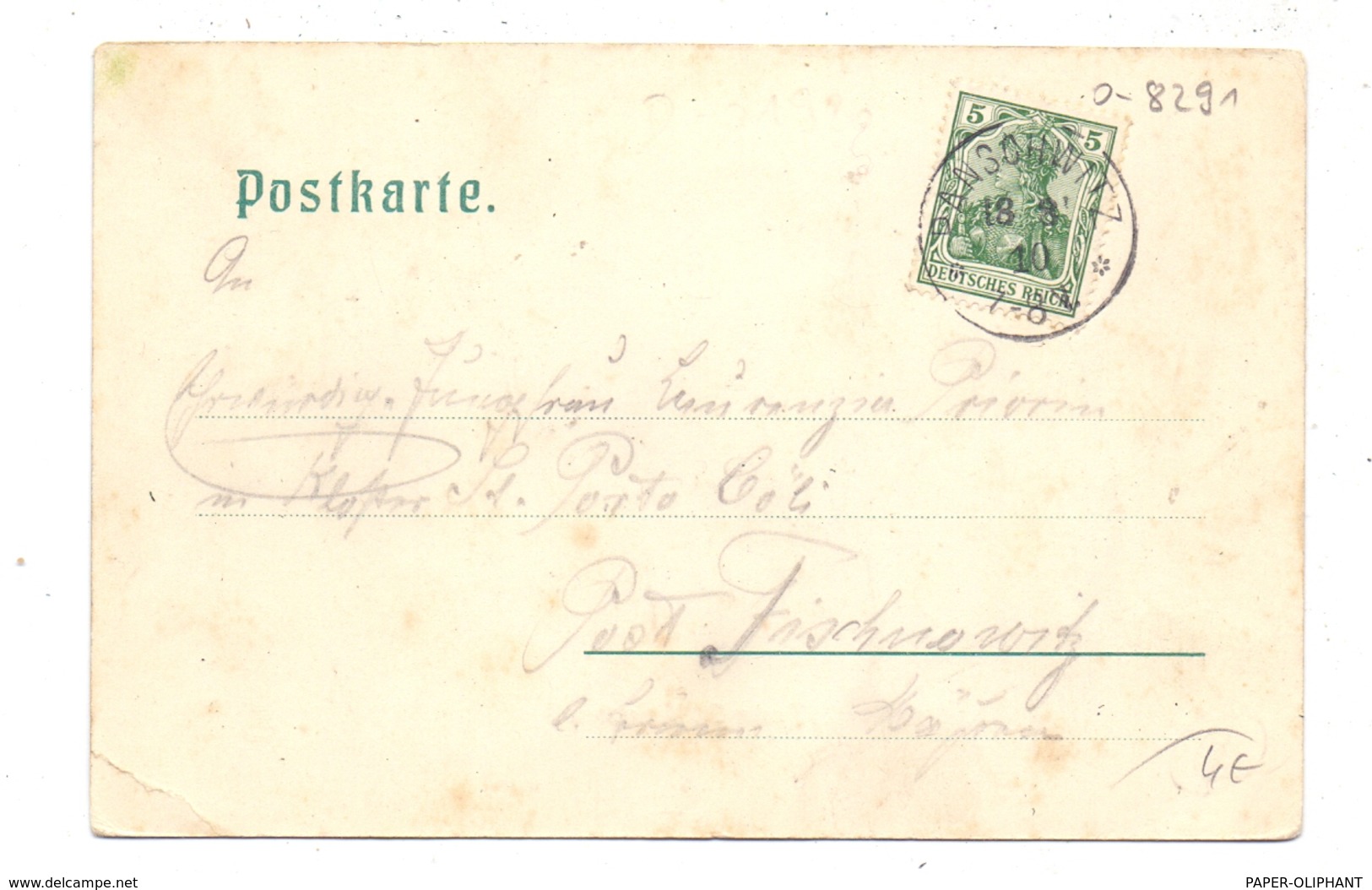 0-8291 PANSCHWITZ - KUCKAU, Kloster St. Marienstern, 1910, Color - Panschwitz-Kuckau