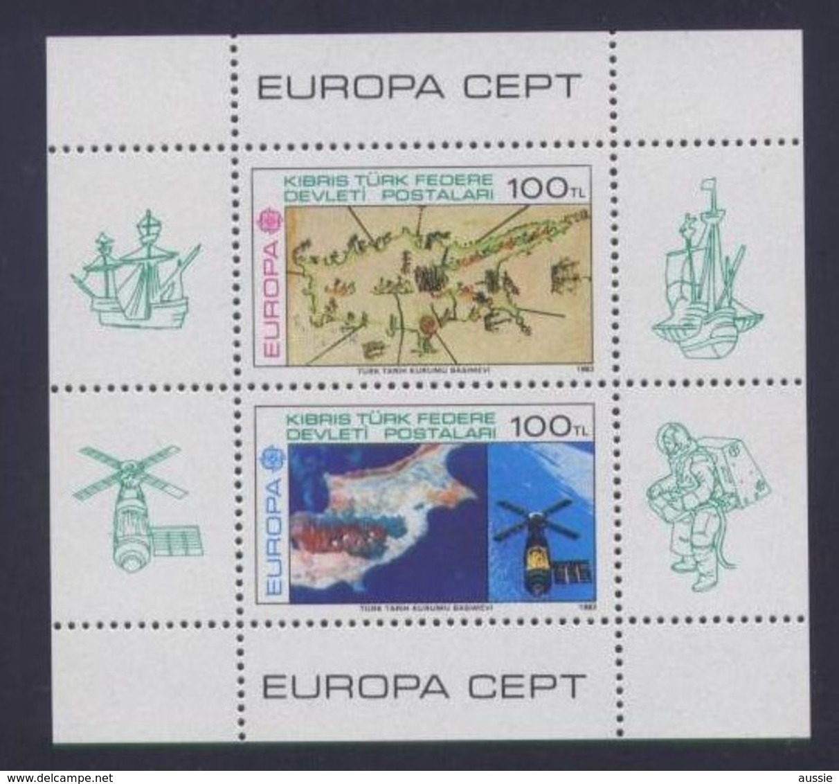 Cept 1983 Chypre Turc Turks Cyprus Bloc 4 *** MNH Cote 40 Euro - Neufs