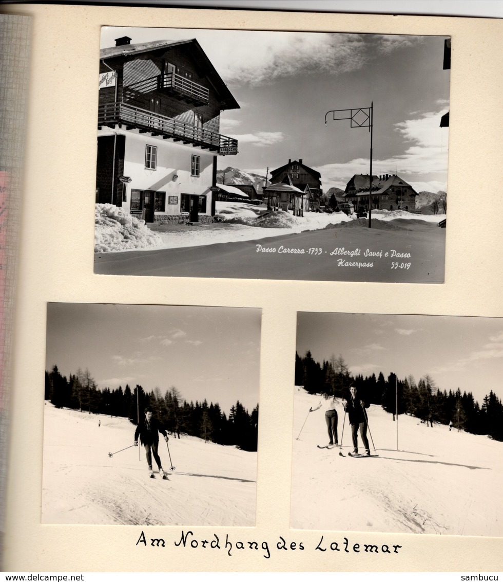 Urlaub Südtirol 1961 - Karerpass Brixen Meran Vallazza Palmschoss Terlan Latemar - Bilder Fotos 16 Seiten von Fotoalbum