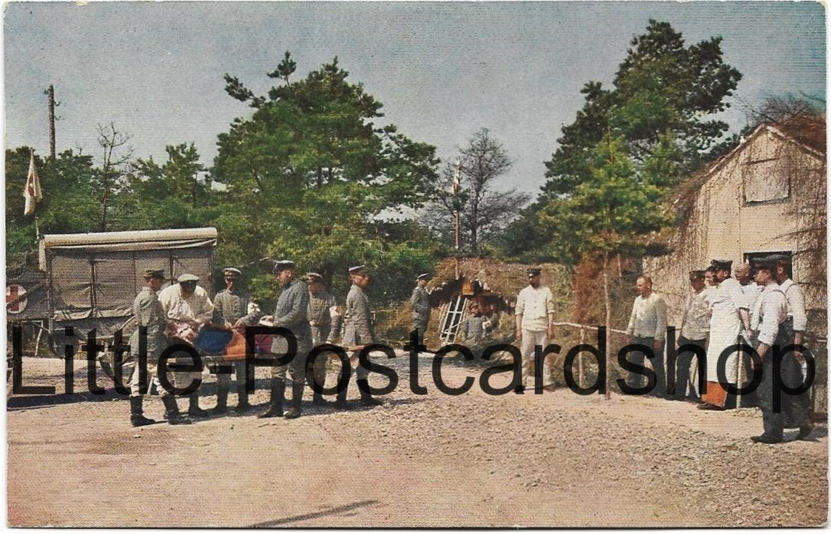 Foto AK Feldlazarett Champagne Deutsche Soldaten Feldpost Ca. 1915 - Guerre 1914-18