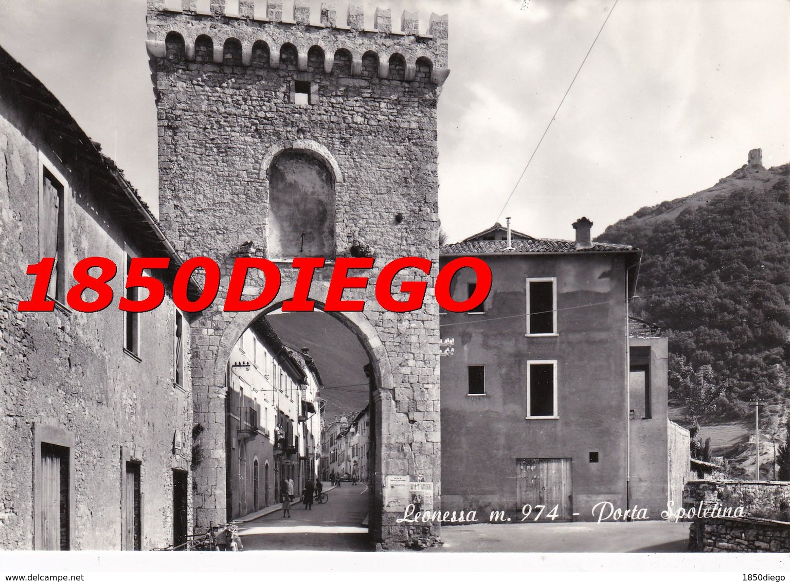 LEONESSA - PORTA SPOLETINA F/GRANDE VIAGGIATA 1963 ANIMATA - Rieti