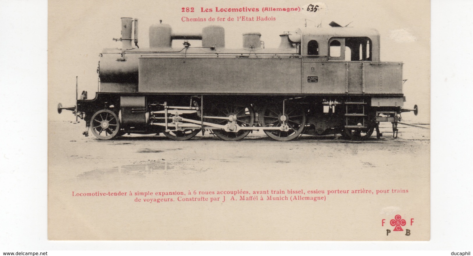 Les Locomotives (Allemagne)Locomotive Tender  Chemins De Fer De L'Etat Badois. - Treinen