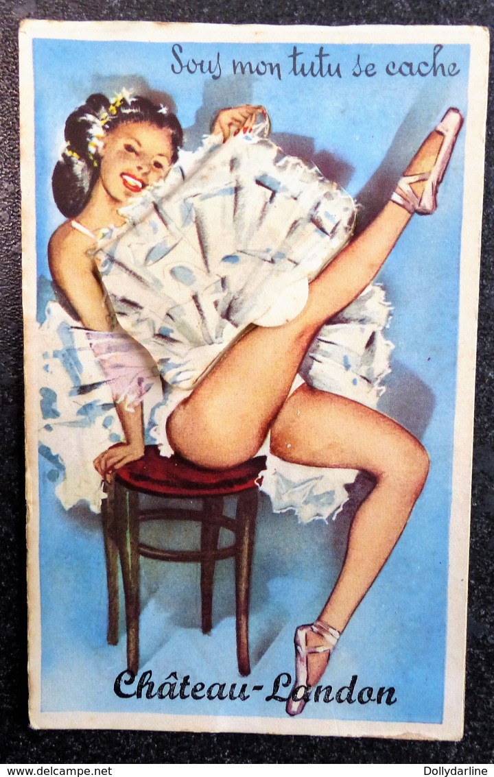 Carte Humour à Système 77 Seine Et Marne SOUS MON TUTU SE CACHE CHATEAU LANDON Danseuse Etoile Pin Up - Gruss Aus.../ Gruesse Aus...