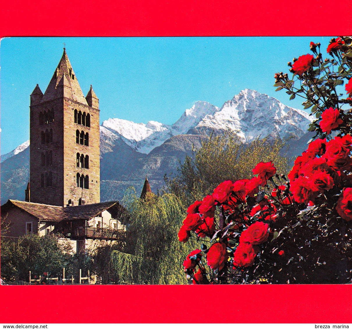 ITALIA - VAL D'AOSTA - Cartolina Viaggiata Nel 1970 - Aosta - Campanile Di S. Orso - Aosta