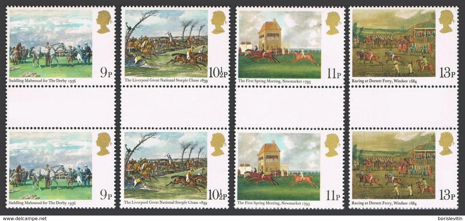 Great Britain 863-866 Five Gutter Pair Sets,MNH.Michel 793-796. Derby,200th Ann.1979.Paintings. - Nuevos