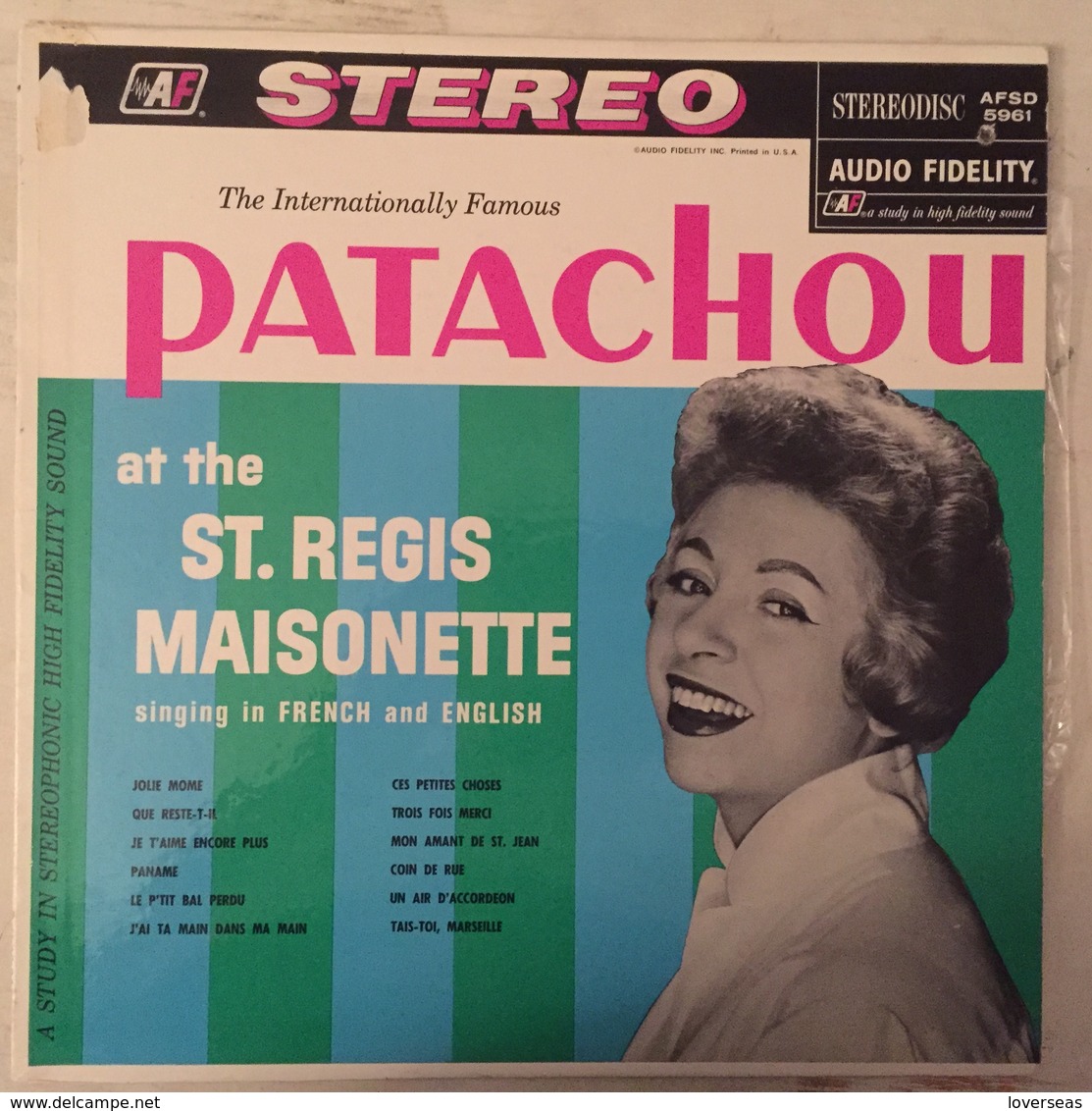 LP 33 T Patachou USA Chante Léo Ferré Jolie Môme & Paname At The St. Regis Maisonette New York - Collectors