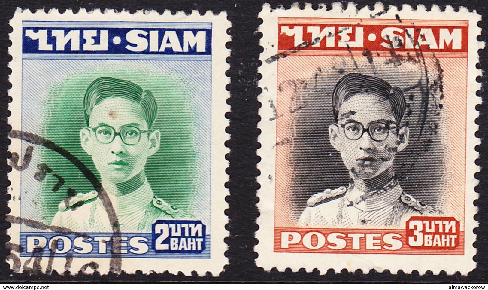 2018-0125 Siam 1948 Definitives Mi 269-270 Used O - Siam