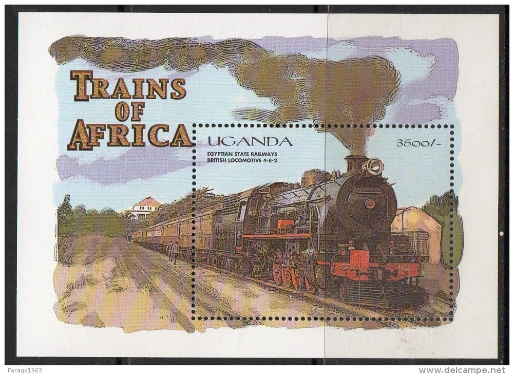 2000 Uganda Trains Of Africa Complete Set  Of 24 And 3 Souvenir Sheets  MNH - Uganda (1962-...)