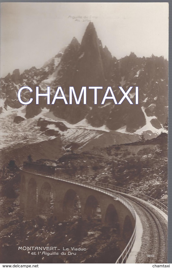 74  CHAMONIX MONT BLANC  CHEMIN DE FER A CREMAILLERE DU MONTEVERS VIADUC D ARRIVEE A LA MER DE GLACE - Chamonix-Mont-Blanc