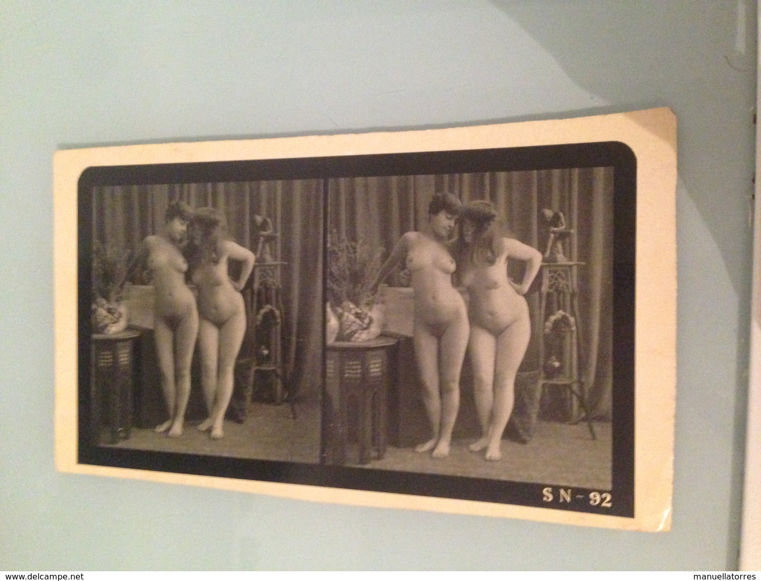 Ancienne Vue Stéréoscopique Femme Nu Erotique - Photos Stéréoscopiques