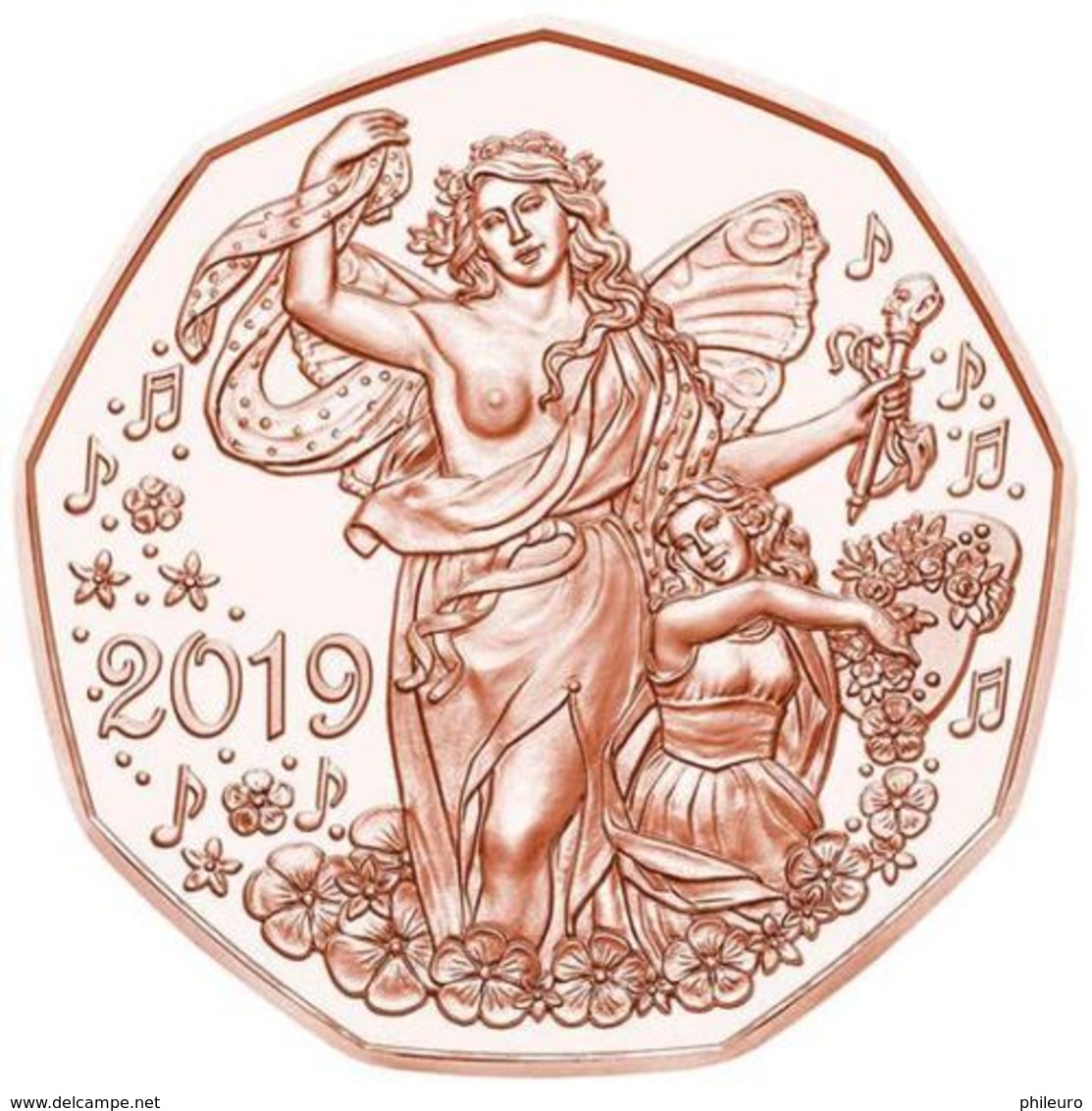 Autriche 2019 : 5€ En Cuivre 'Nouvel An - Joie De Vivre' (UNC)  - Disponible En France Immédiatemment9 - Autriche