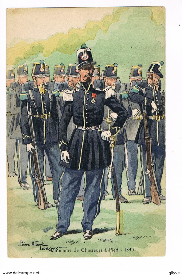 Uniforme.Capitaine De Chasseurs à Pied 1843. Pierre Albert Leroux.(40) - Uniforms