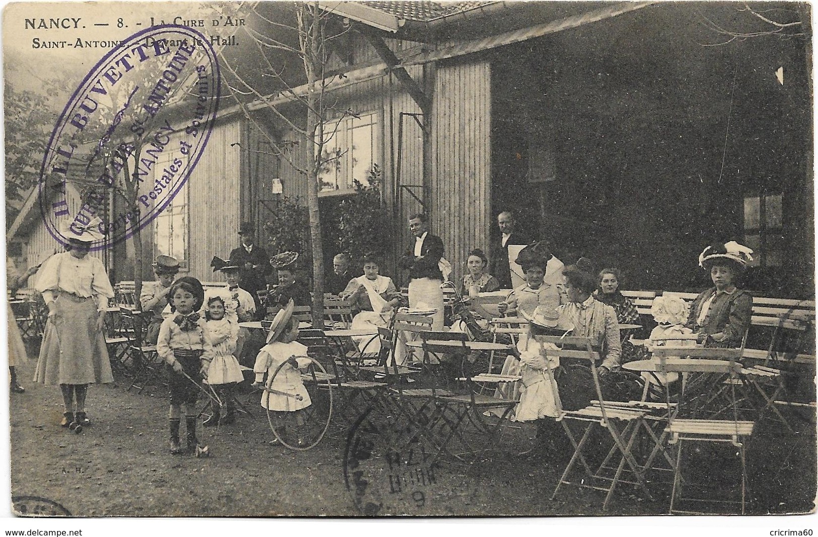 54 - NANCY - La Cure D'Air Saint-Antoine - Devant Le Hall. Belle Animation, CPA Ayant Circulé En 1914. - Nancy
