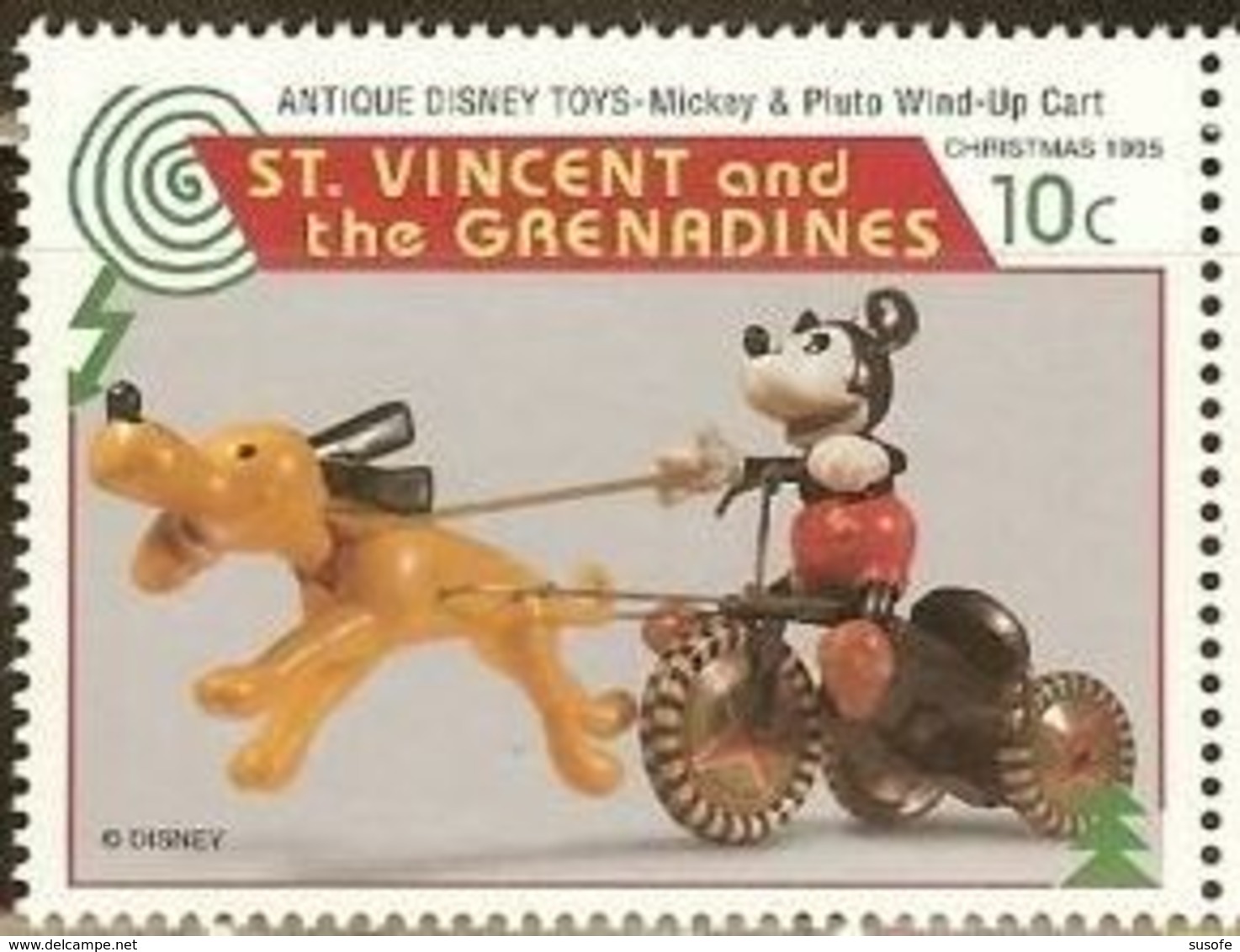 San Vicente & Grenadines 1995 Scott 2650 ** Walt Disney Mickey Mouse Toys  10c Selos марки Сан - Висенте Frimärken - Disney