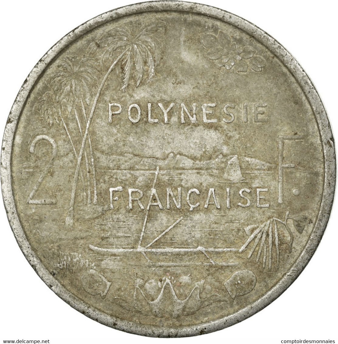 Monnaie, French Polynesia, 2 Francs, 1975, Paris, TB, Aluminium, KM:10 - Polynésie Française