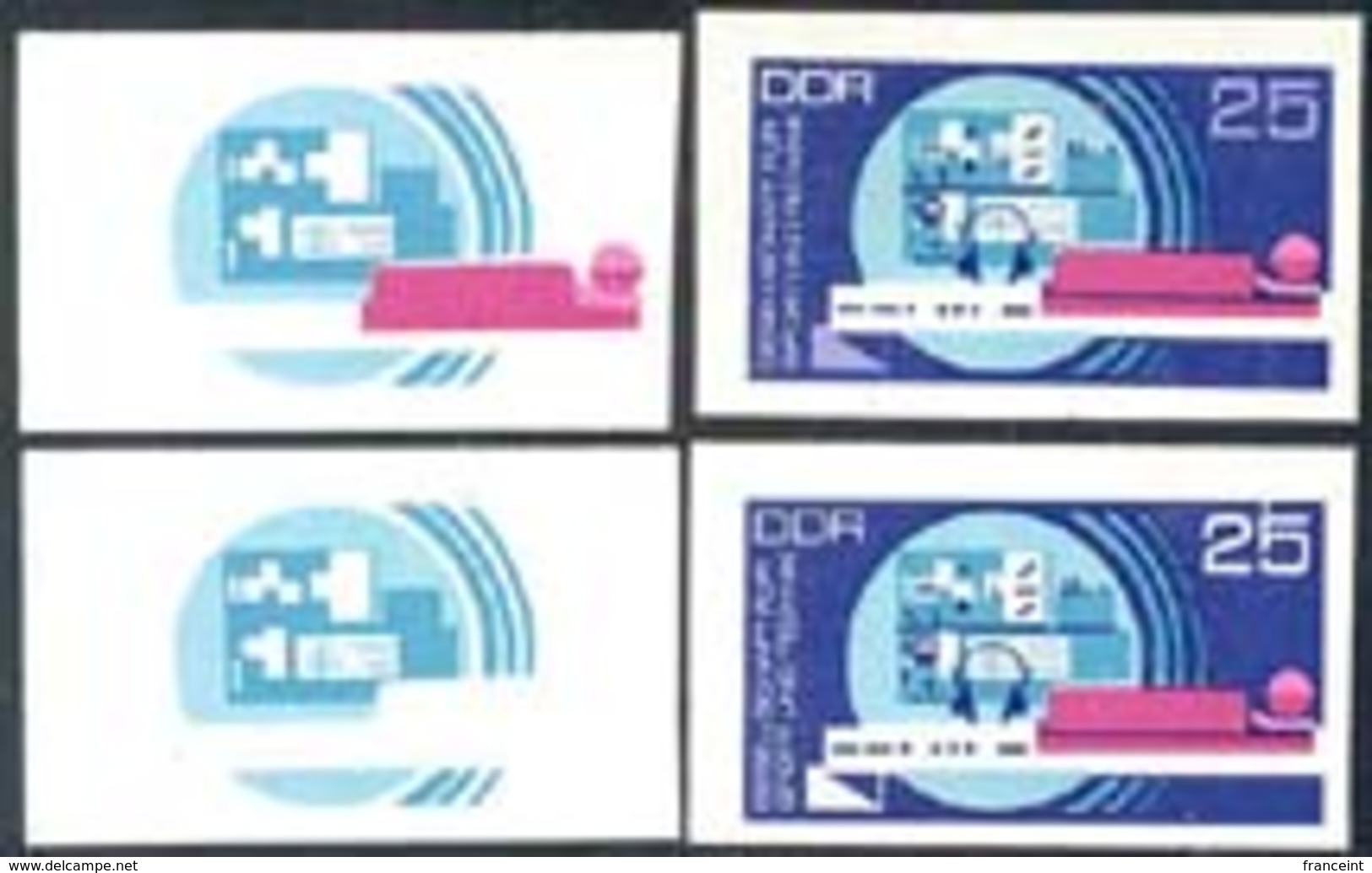 GERMANY (1972) Amateur Radio Transmitter. Set Of 4 Imperforate Progressive Proofs. Scott No 1391 - Other & Unclassified