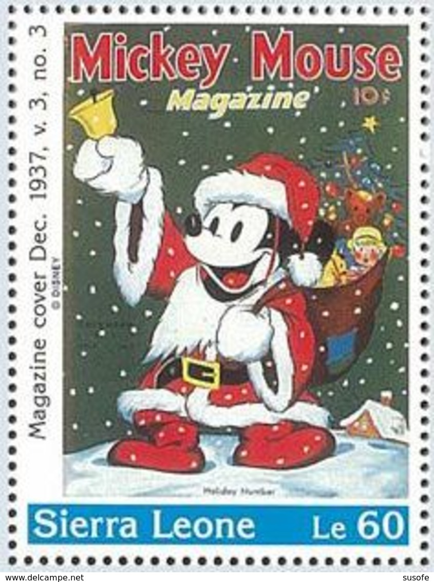 Sierra Leona 1996 Scott 1573 Sello ** Walt Disney Mickey Mouse Magazines Le60 Sierra Leone Stamps Timbre Briefmarke - Disney