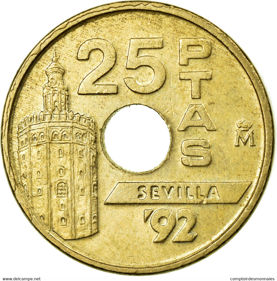 Monnaie, Espagne, Juan Carlos I, 25 Pesetas, 1992, Madrid, TTB+ - 25 Pesetas