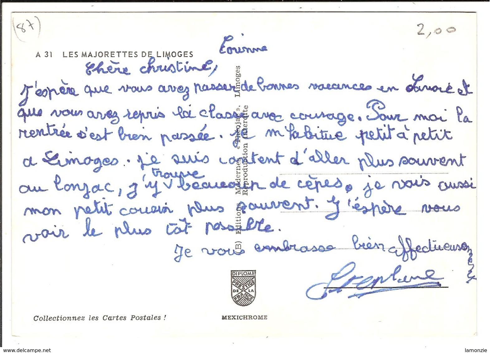 LIMOGES-  Cpsm   - Les Majorettes De Limoges ( Scans Recto-verso) - Limoges