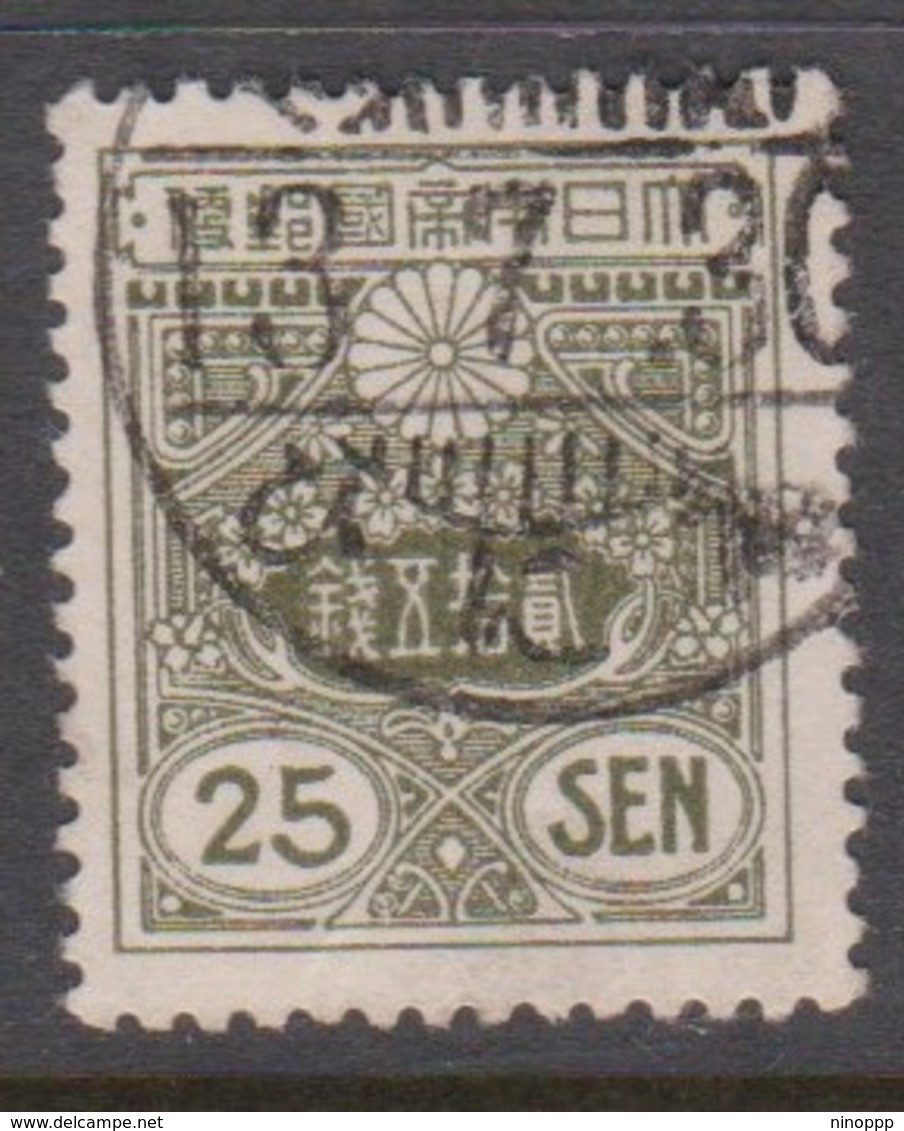 Japan Scott 124 1913 Tazawa No Watermark 25s Olive Green,used - Used Stamps