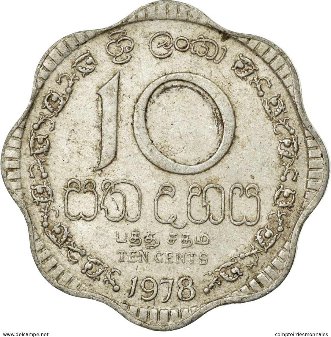 Monnaie, Sri Lanka, 10 Cents, 1978, TTB, Aluminium, KM:140a - Sri Lanka (Ceylon)