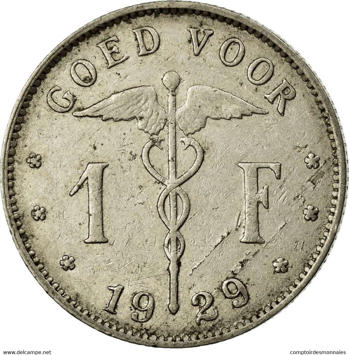 Monnaie, Belgique, Franc, 1929, TB+, Nickel, KM:90 - 1 Franc