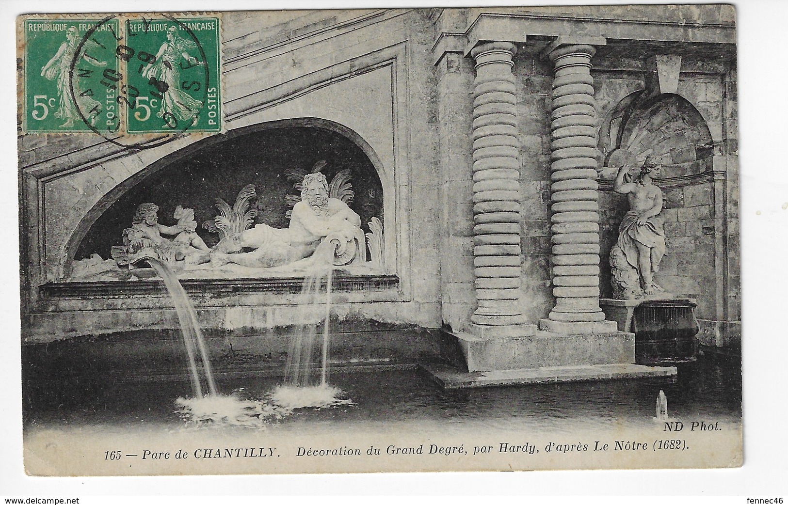 60 - Parc De CHANTILLY - Décoration Du Grand Degré, Par Hardy, D'après Le Nôtre (1682) - 1918  (M189) - Chantilly