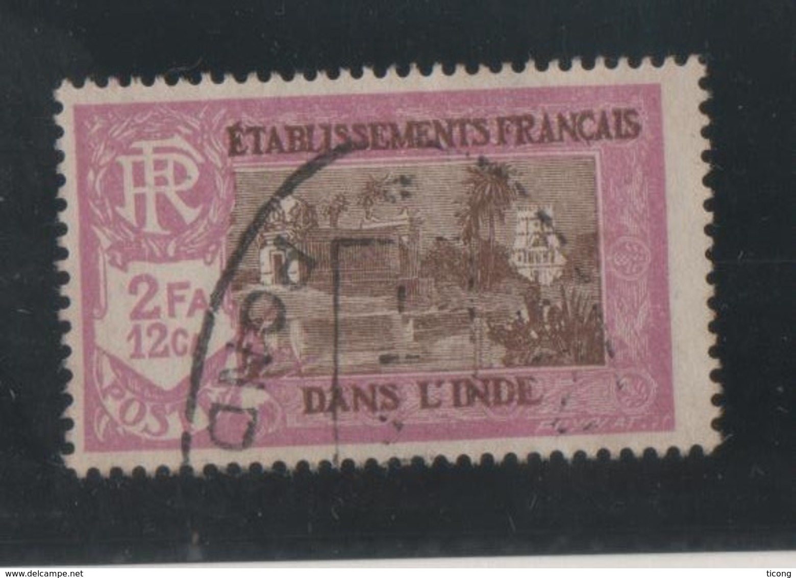 ETABLISSEMENTS FRANCAIS DE L INDE - NUMERO 99 YVERT ET TELLIER OBLITERE - ANNEES 1929 - VOIR LE SCANNER - Autres & Non Classés