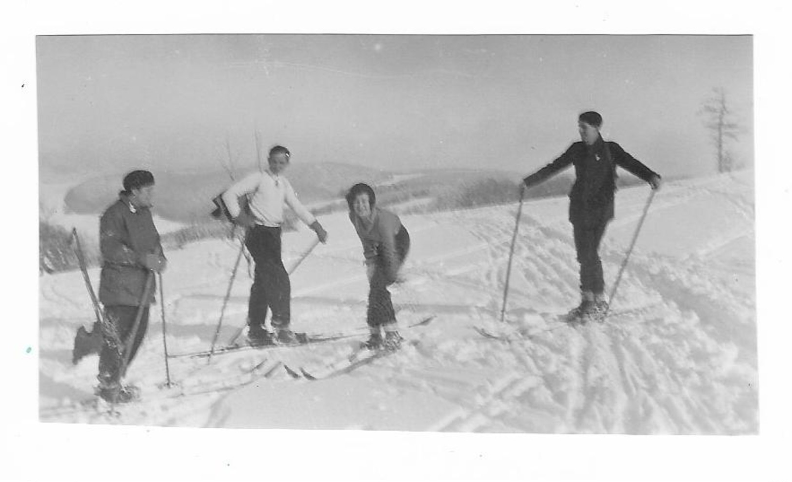 3 Photos Originales  Champ Du Feu - Ski En 1931 - Rothau