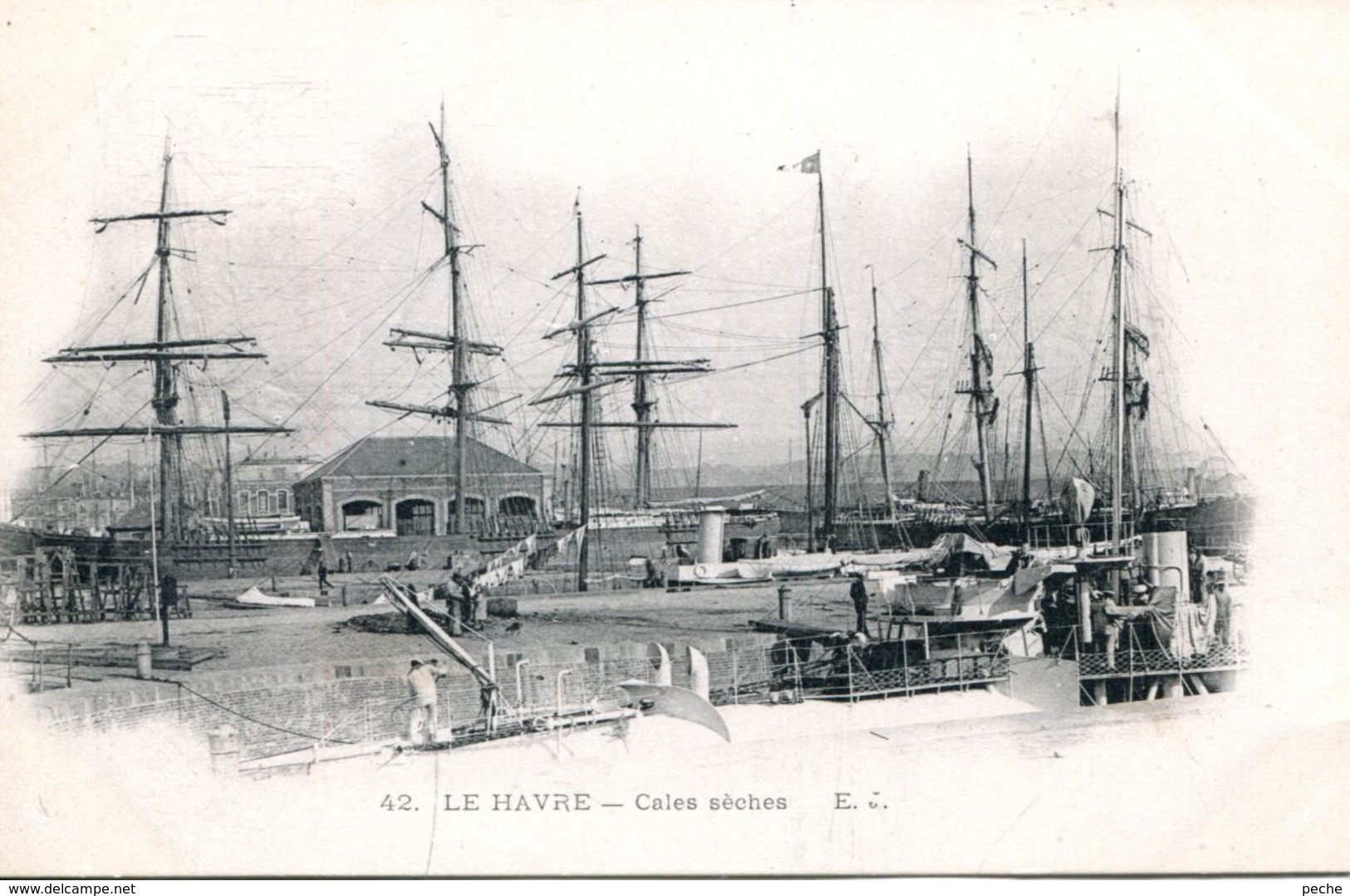 N°68090 -cpa Le Havre -cales Sèches- - Commerce