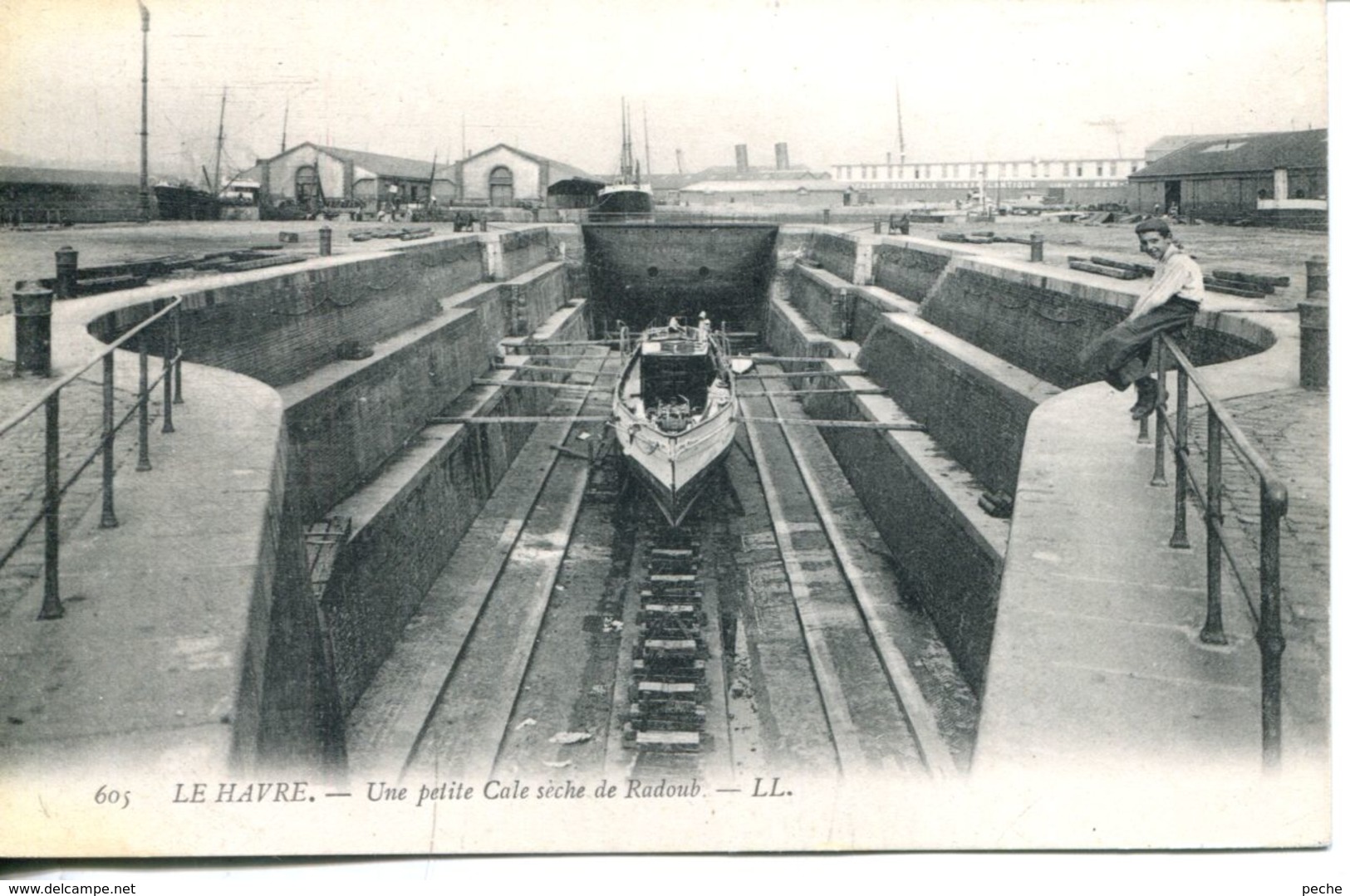 N°68092 -cpa Le Havre -une Petite Cale Sèche De Radoub- - Commerce