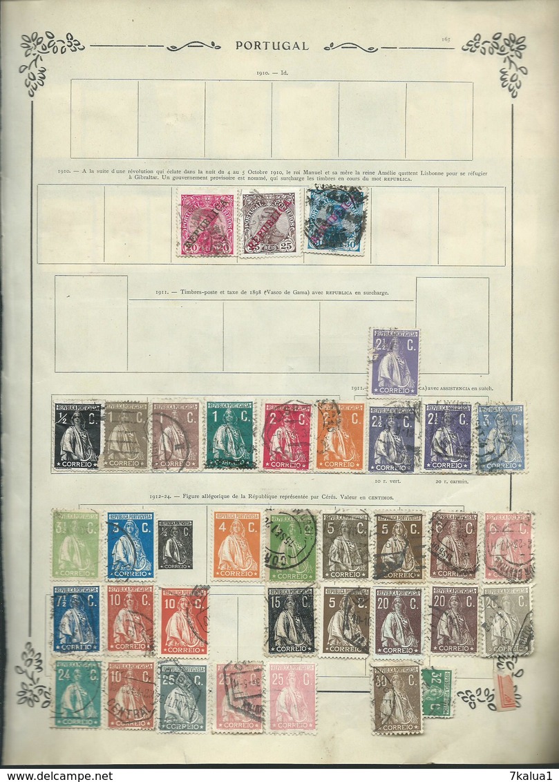 PORTUGAL Et COLONIES Sur 17 Anciennes Pages D'album - Collections (en Albums)