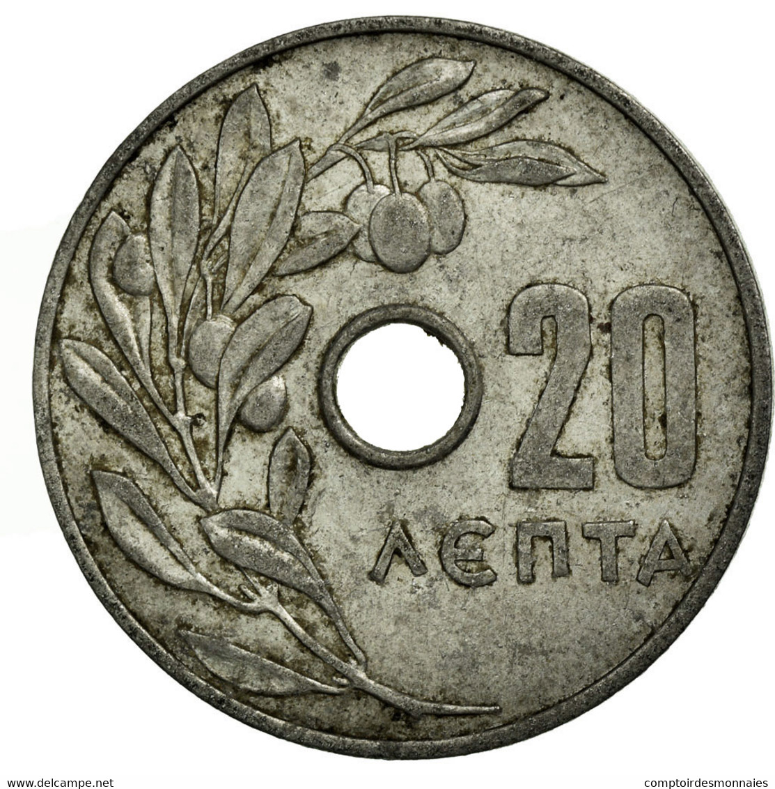 Monnaie, Grèce, 20 Lepta, 1966, TB+, Aluminium, KM:79 - Grèce