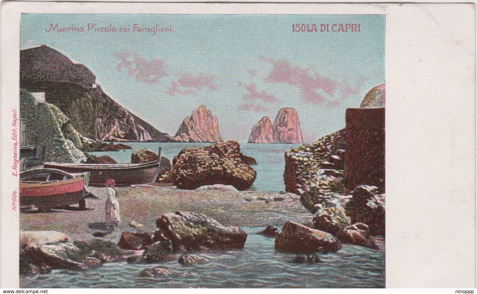 Italy Capri La Marina Piccola Coi FaraglioniEdit Regozino N 904,Nuova - Other & Unclassified