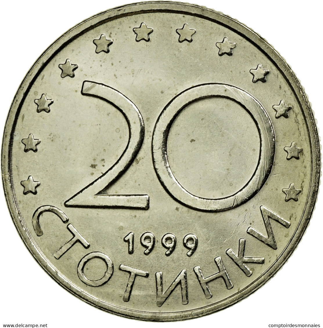 Monnaie, Bulgarie, 20 Stotinki, 1999, Sofia, SUP, Copper-Nickel-Zinc, KM:241 - Bulgarije