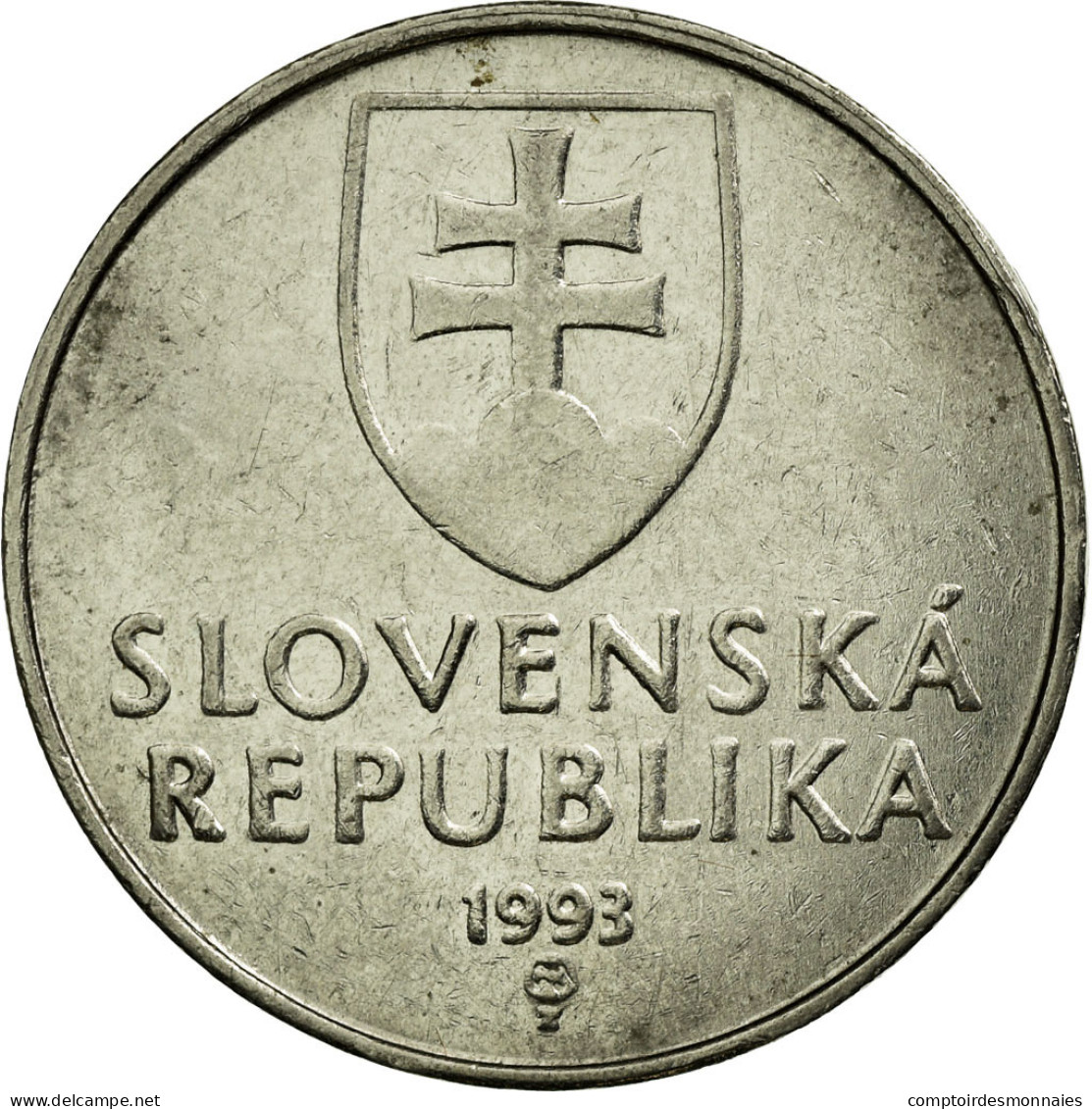 Monnaie, Slovaquie, 2 Koruna, 1993, TTB, Nickel Plated Steel, KM:13 - Slowakei