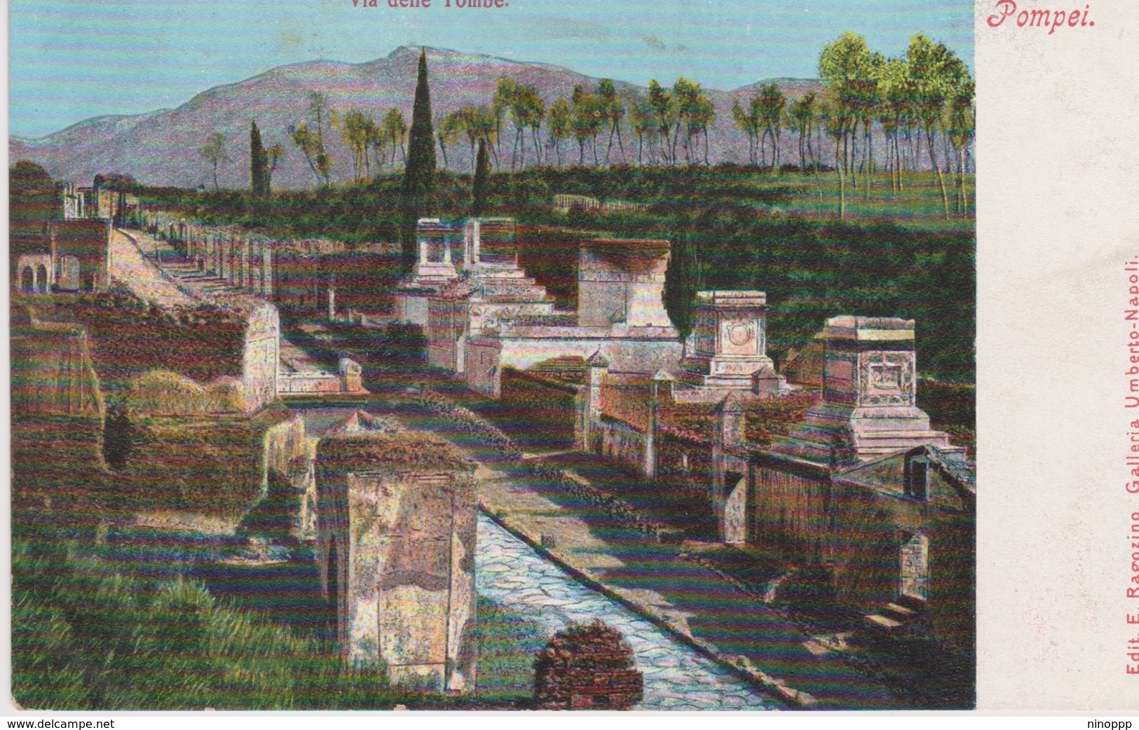 Italy Pompei Via Delle Tombe Edit Regozino N 2857,usata In Australia - Pompei