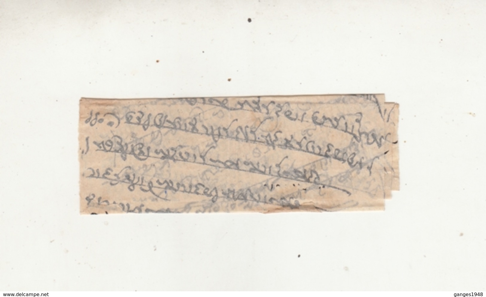 India  1838   Stamp Less  4.5 Anna  Bearing   Folded Letter  From  Rajasthan Area   #  15125  D  Inde Indien - ...-1852 Vorphilatelie