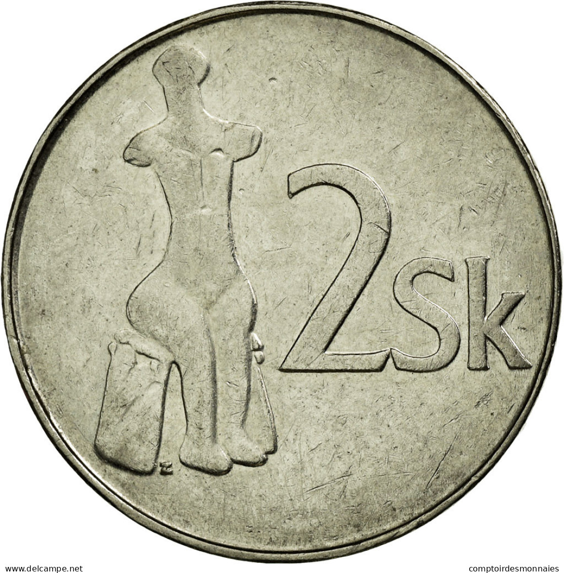 Monnaie, Slovaquie, 2 Koruna, 1995, TTB, Nickel Plated Steel, KM:13 - Slowakei