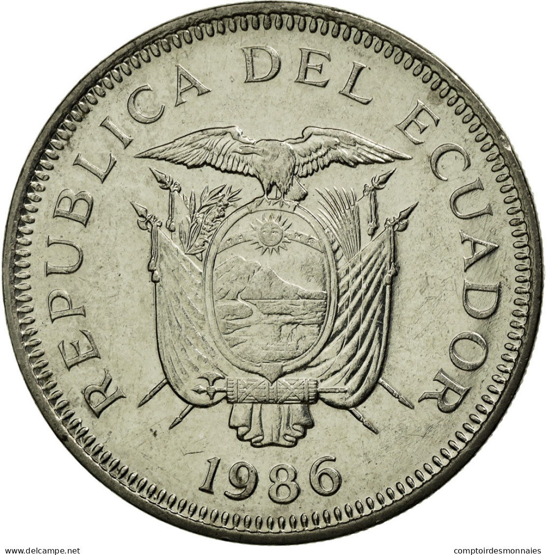 Monnaie, Équateur, Sucre, Un, 1986, TTB, Nickel Clad Steel, KM:85.2 - Equateur