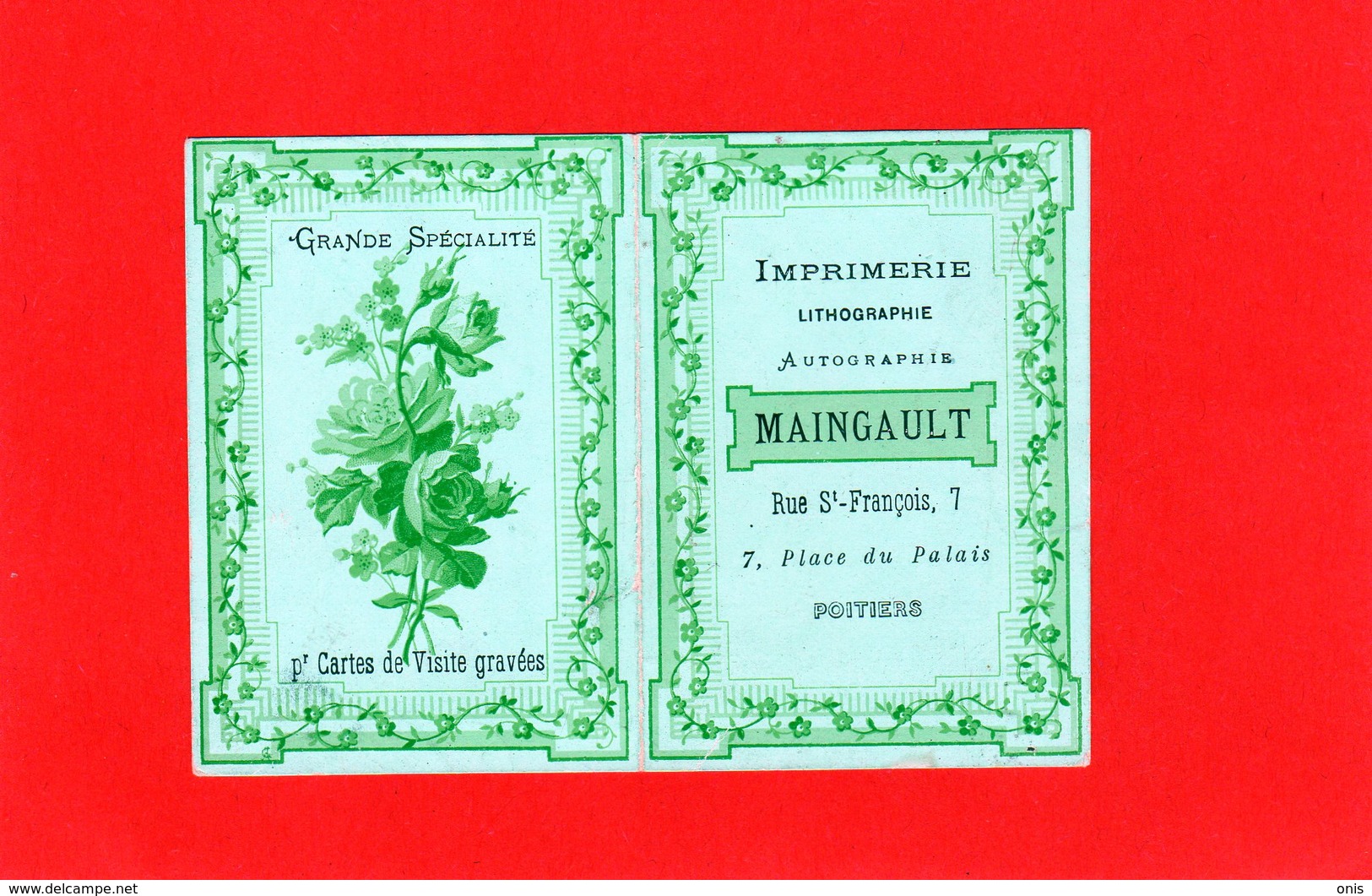 Poitiers ;calendrier 1884 :imprimerie Maingault   : Très Bon état - 1900 – 1949