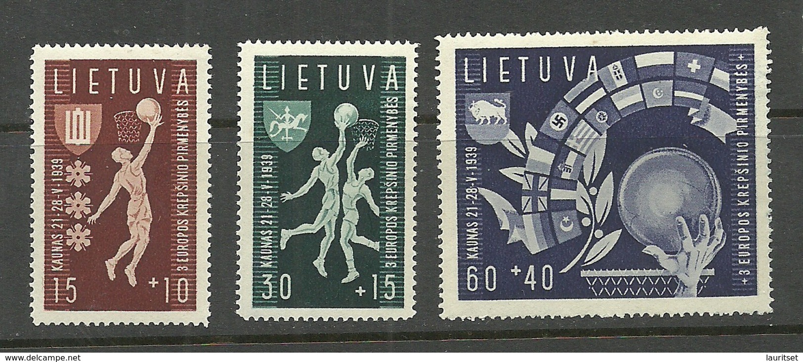 LITHUANIA Litauen 1939 Michel 429 - 431 MNH - Litouwen