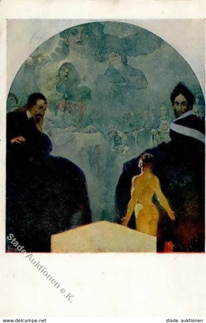 Mucha, Alfons La Benediction Künstler-Karte I-II - Non Classés