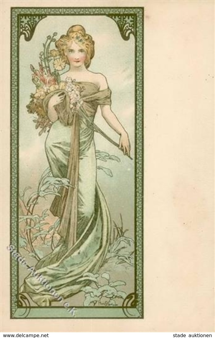 Mucha, Alfons Printemps Künstler-Karte I- - Non Classés