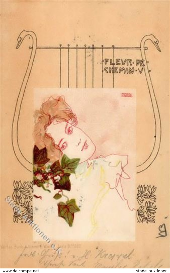 Kirchner, R. Fleur De Chemin V.  Künstlerkarte 1900 I-II - Kirchner, Raphael