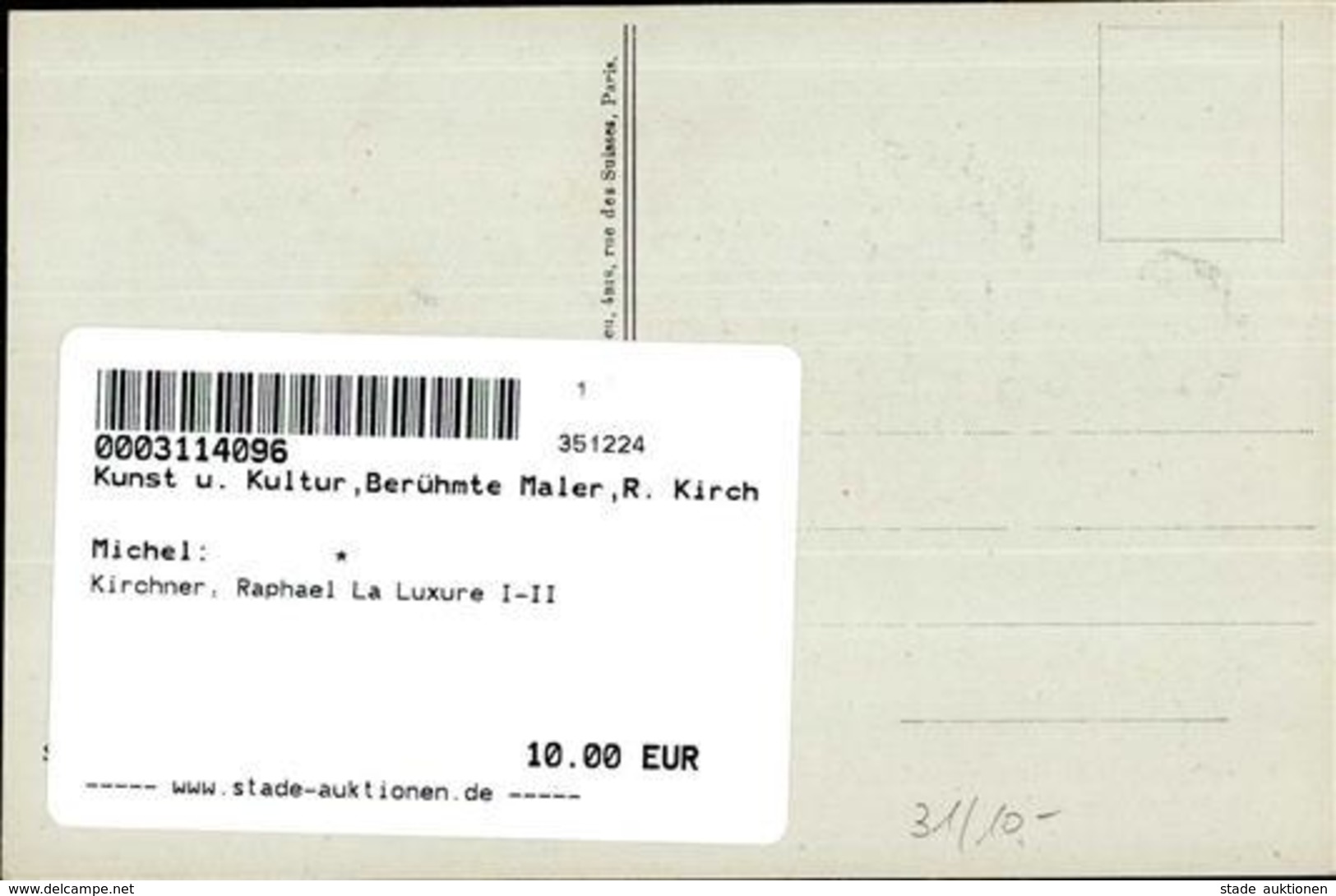 Kirchner, Raphael La Luxure I-II - Kirchner, Raphael